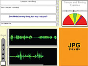 [Screenshot: speech training engine]